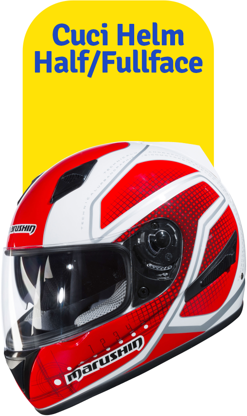 Cuci Helm Half Face dan Full Face
